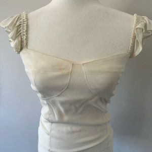 White Reformation Corset Tank